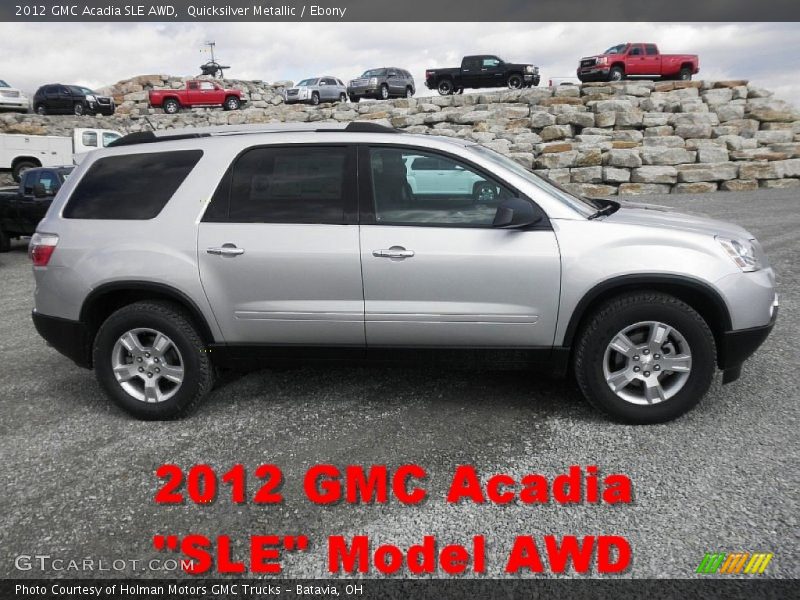 Quicksilver Metallic / Ebony 2012 GMC Acadia SLE AWD