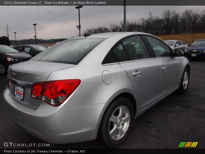 Silver Ice Metallic / Jet Black/Brick Leather 2011 Chevrolet Cruze LT