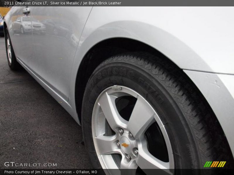 Silver Ice Metallic / Jet Black/Brick Leather 2011 Chevrolet Cruze LT