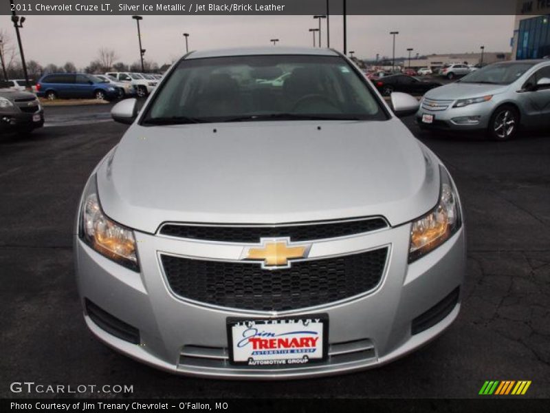 Silver Ice Metallic / Jet Black/Brick Leather 2011 Chevrolet Cruze LT