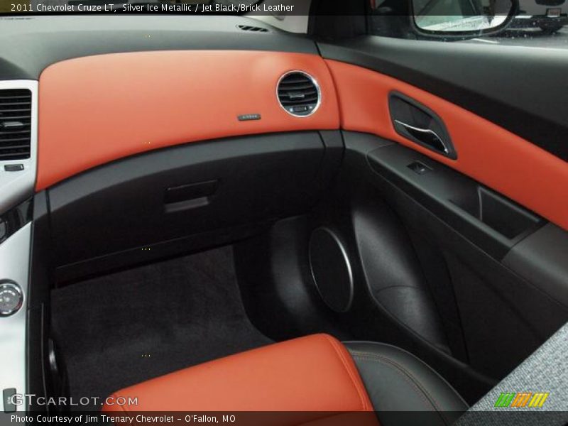 Silver Ice Metallic / Jet Black/Brick Leather 2011 Chevrolet Cruze LT