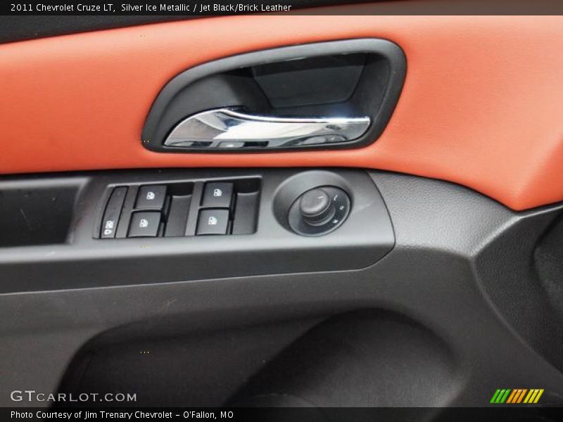 Silver Ice Metallic / Jet Black/Brick Leather 2011 Chevrolet Cruze LT
