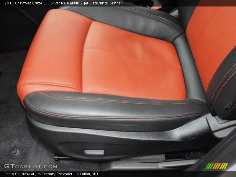 Silver Ice Metallic / Jet Black/Brick Leather 2011 Chevrolet Cruze LT