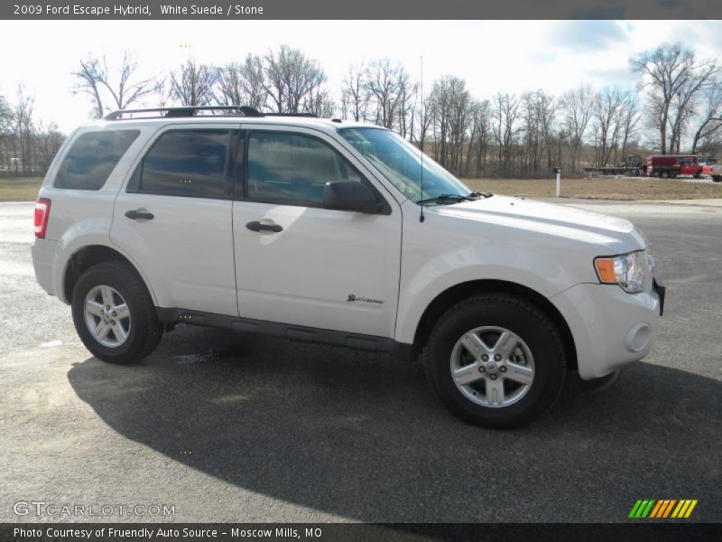 White Suede / Stone 2009 Ford Escape Hybrid