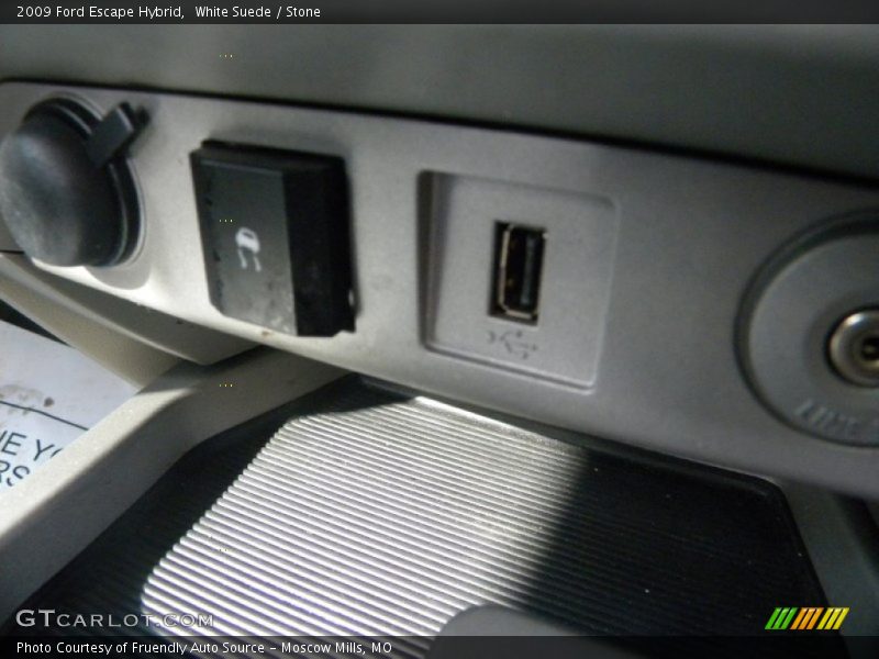 White Suede / Stone 2009 Ford Escape Hybrid