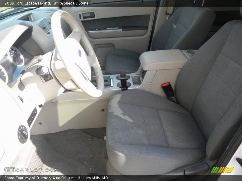 White Suede / Stone 2009 Ford Escape Hybrid