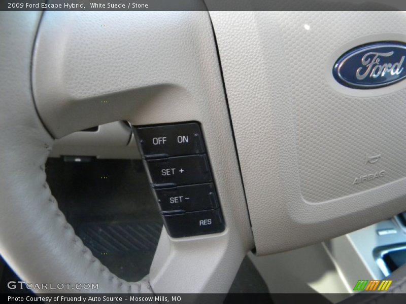 White Suede / Stone 2009 Ford Escape Hybrid