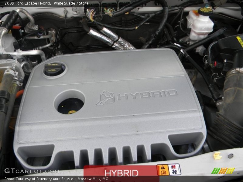 White Suede / Stone 2009 Ford Escape Hybrid
