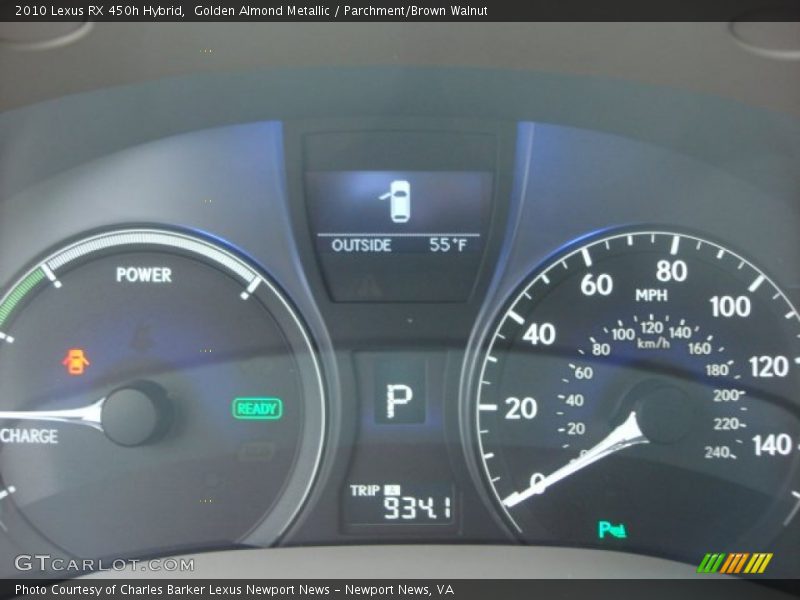 Golden Almond Metallic / Parchment/Brown Walnut 2010 Lexus RX 450h Hybrid