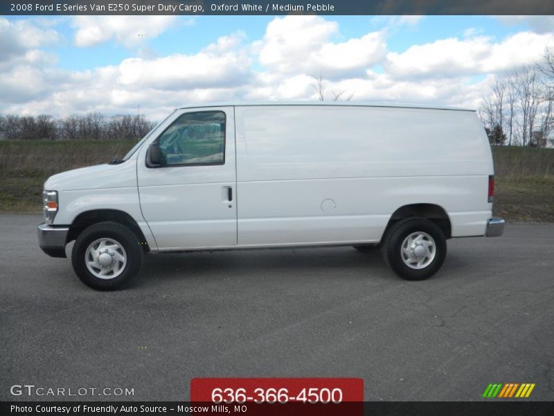 Oxford White / Medium Pebble 2008 Ford E Series Van E250 Super Duty Cargo