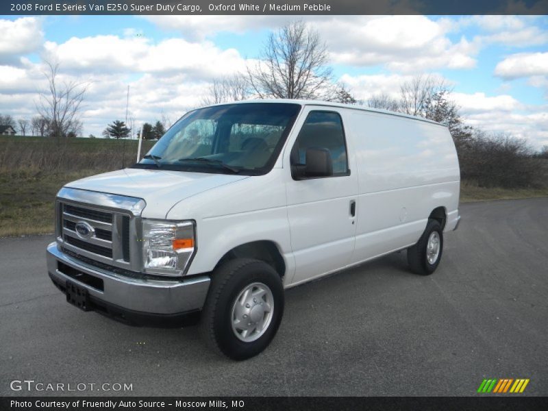 Oxford White / Medium Pebble 2008 Ford E Series Van E250 Super Duty Cargo