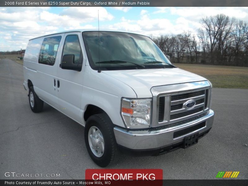 Oxford White / Medium Pebble 2008 Ford E Series Van E250 Super Duty Cargo