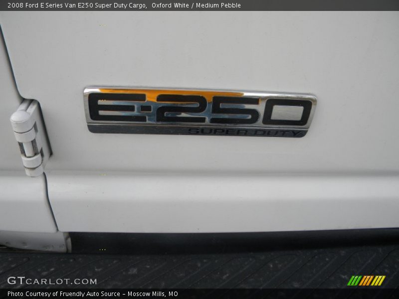 Oxford White / Medium Pebble 2008 Ford E Series Van E250 Super Duty Cargo