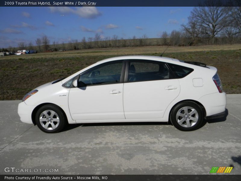 Super White / Dark Gray 2009 Toyota Prius Hybrid