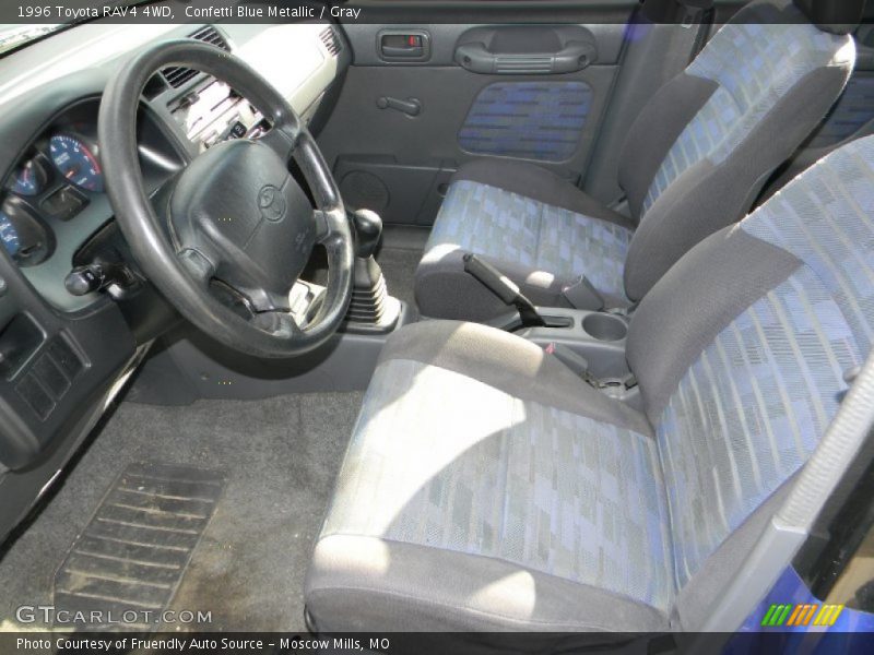 Confetti Blue Metallic / Gray 1996 Toyota RAV4 4WD