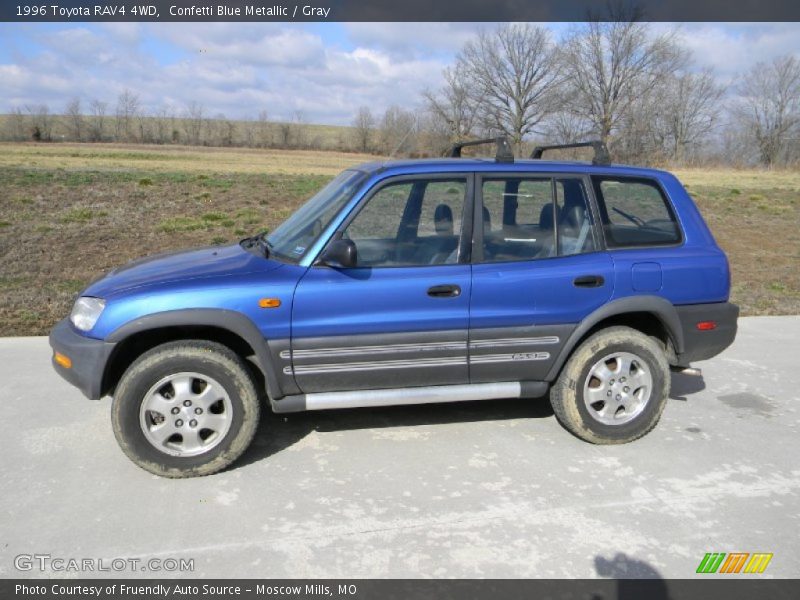 Confetti Blue Metallic / Gray 1996 Toyota RAV4 4WD