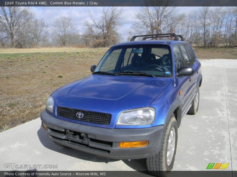 Confetti Blue Metallic / Gray 1996 Toyota RAV4 4WD
