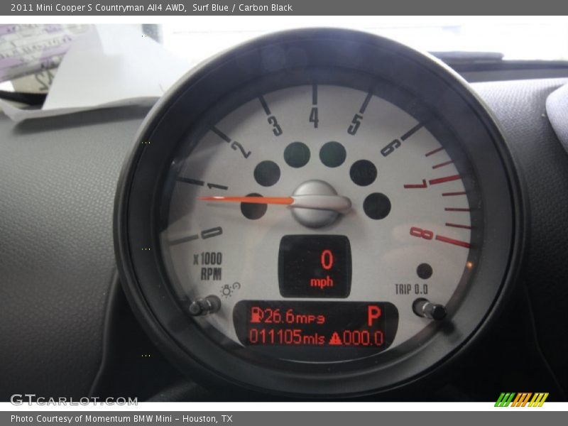  2011 Cooper S Countryman All4 AWD S Countryman All4 AWD Gauges