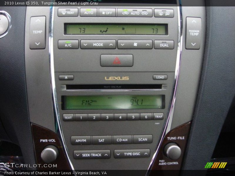 Tungsten Silver Pearl / Light Gray 2010 Lexus ES 350