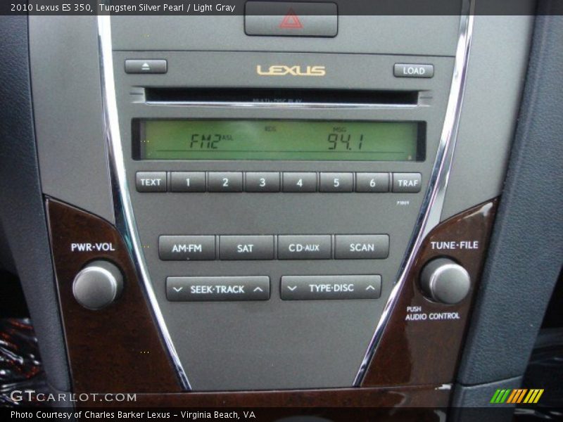 Tungsten Silver Pearl / Light Gray 2010 Lexus ES 350