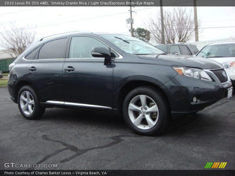 Smokey Granite Mica / Light Gray/Espresso Birds-Eye Maple 2010 Lexus RX 350 AWD