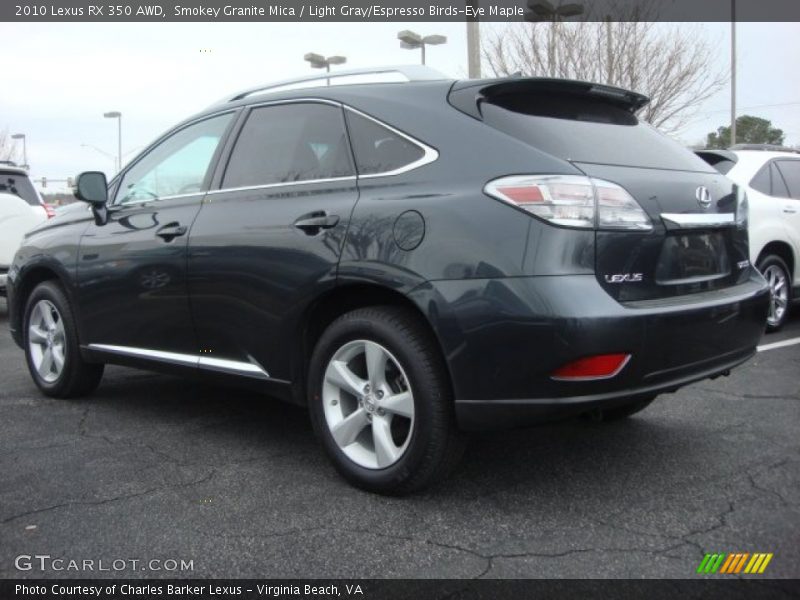 Smokey Granite Mica / Light Gray/Espresso Birds-Eye Maple 2010 Lexus RX 350 AWD