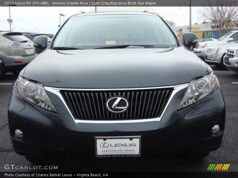 Smokey Granite Mica / Light Gray/Espresso Birds-Eye Maple 2010 Lexus RX 350 AWD
