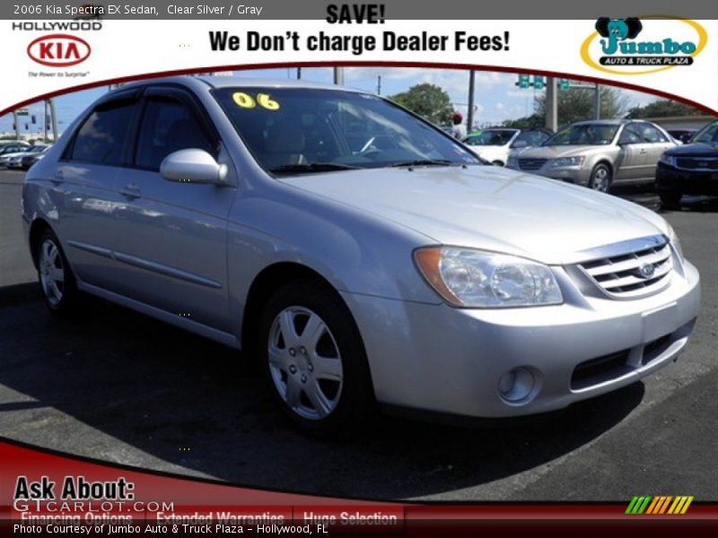 Clear Silver / Gray 2006 Kia Spectra EX Sedan