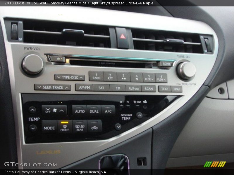 Smokey Granite Mica / Light Gray/Espresso Birds-Eye Maple 2010 Lexus RX 350 AWD