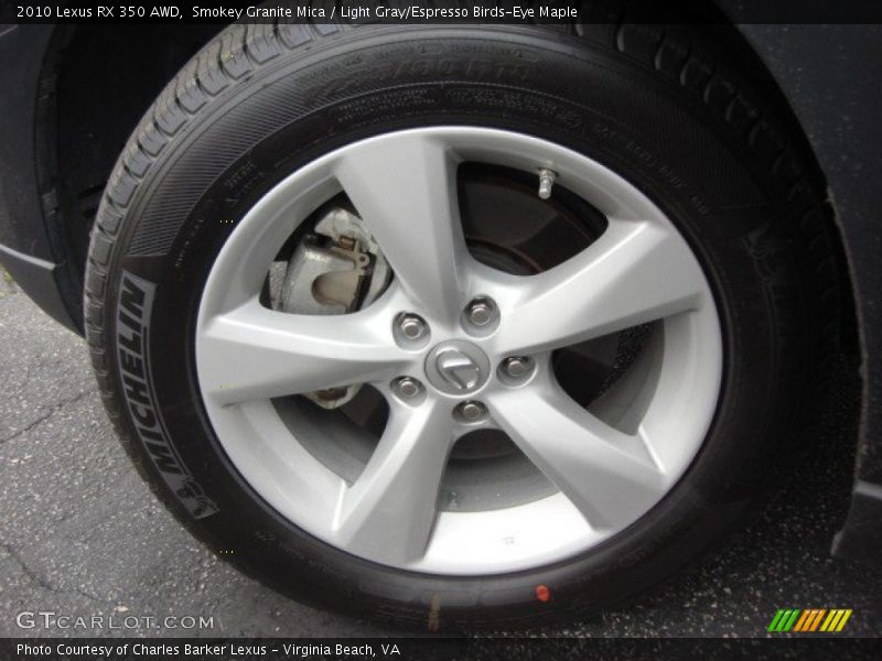 Smokey Granite Mica / Light Gray/Espresso Birds-Eye Maple 2010 Lexus RX 350 AWD