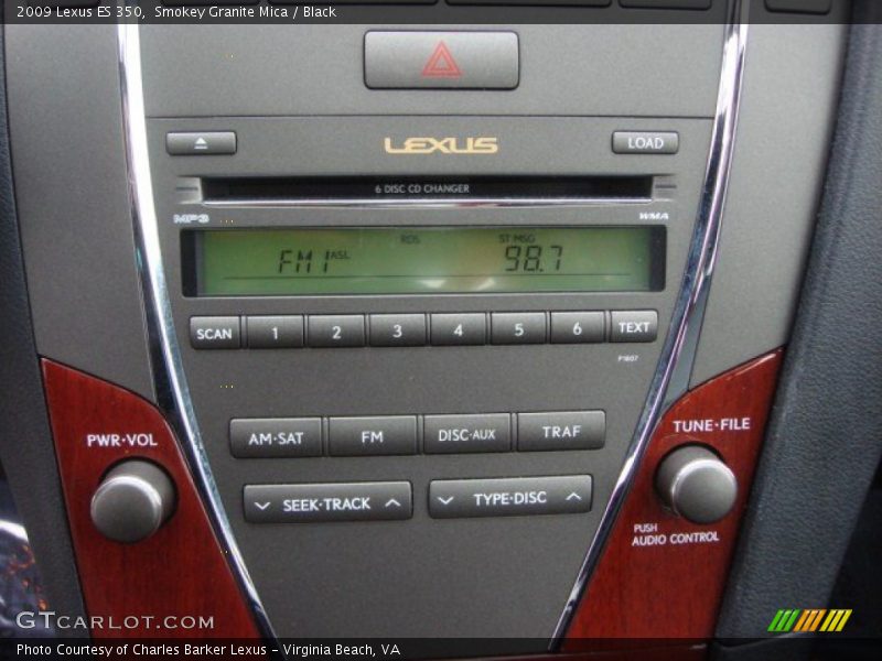 Smokey Granite Mica / Black 2009 Lexus ES 350