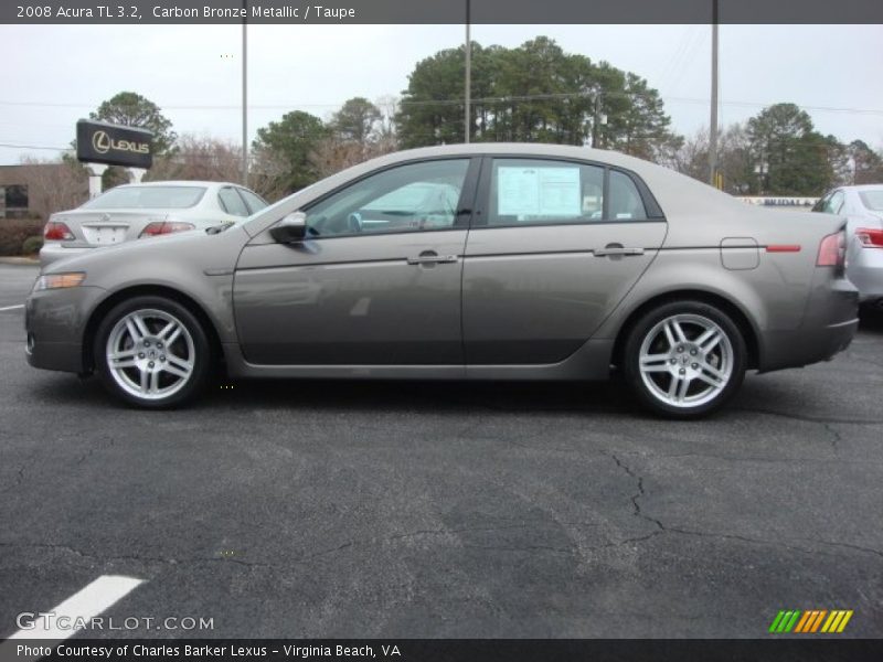 Carbon Bronze Metallic / Taupe 2008 Acura TL 3.2