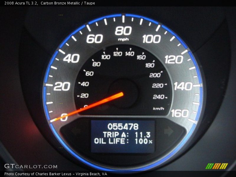 Carbon Bronze Metallic / Taupe 2008 Acura TL 3.2