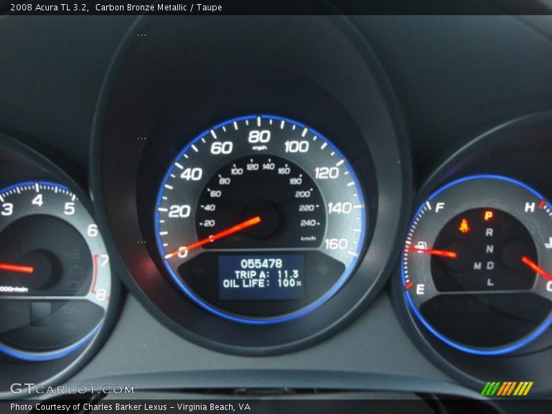 Carbon Bronze Metallic / Taupe 2008 Acura TL 3.2
