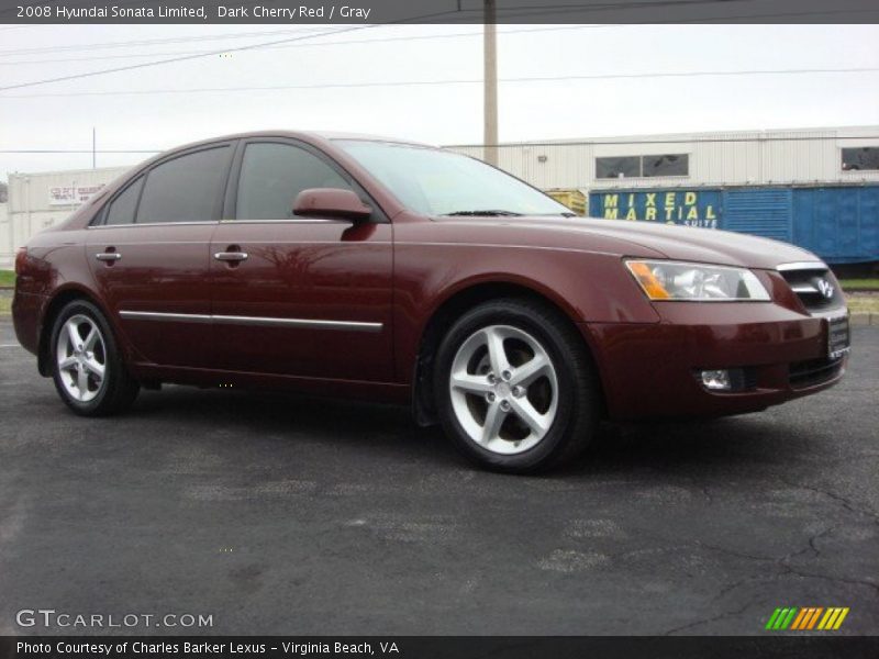 Dark Cherry Red / Gray 2008 Hyundai Sonata Limited