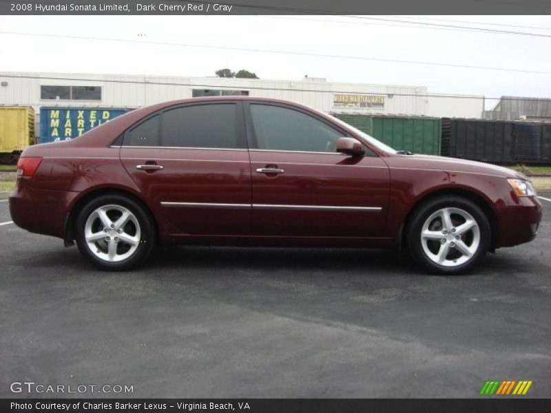 Dark Cherry Red / Gray 2008 Hyundai Sonata Limited