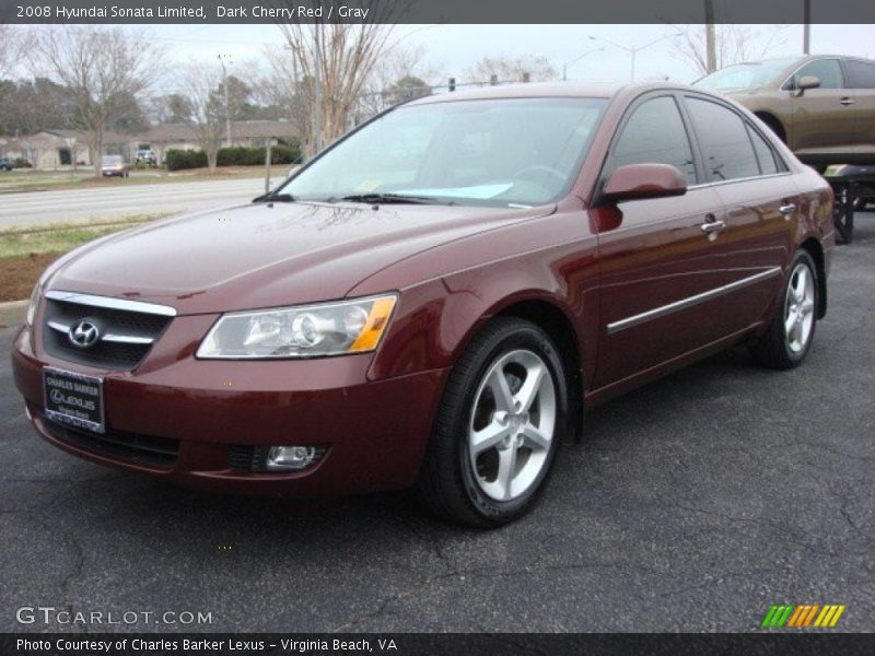 Dark Cherry Red / Gray 2008 Hyundai Sonata Limited