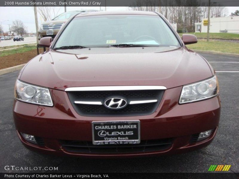 Dark Cherry Red / Gray 2008 Hyundai Sonata Limited