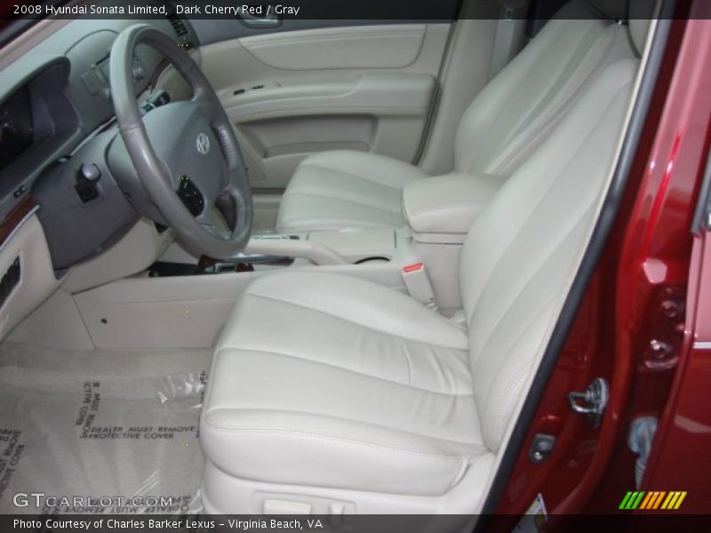 Dark Cherry Red / Gray 2008 Hyundai Sonata Limited