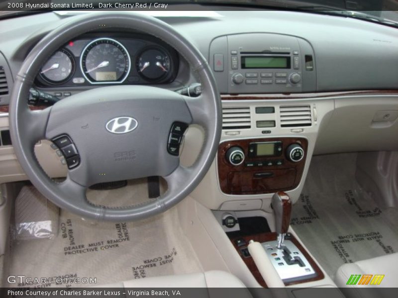 Dark Cherry Red / Gray 2008 Hyundai Sonata Limited