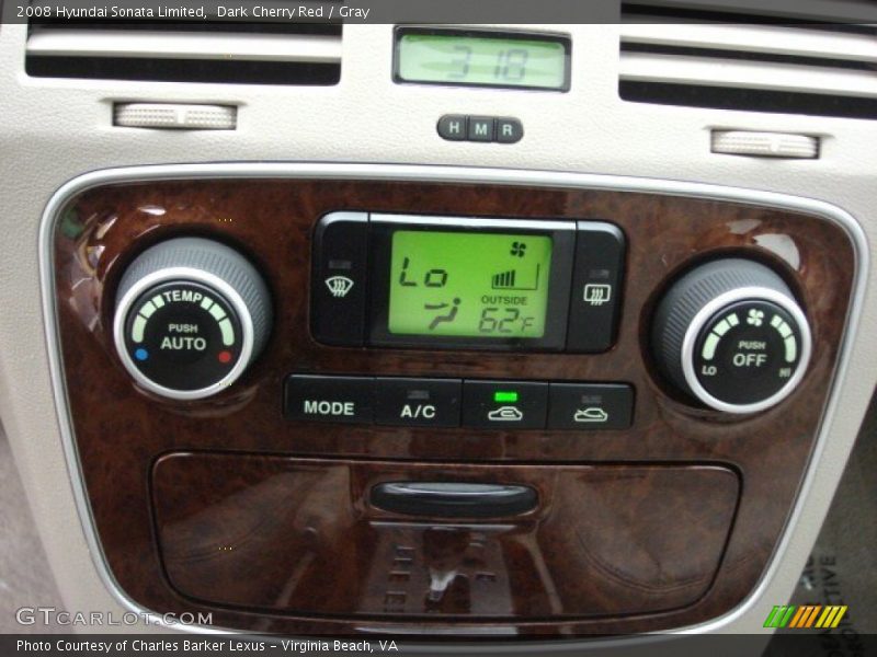 Dark Cherry Red / Gray 2008 Hyundai Sonata Limited