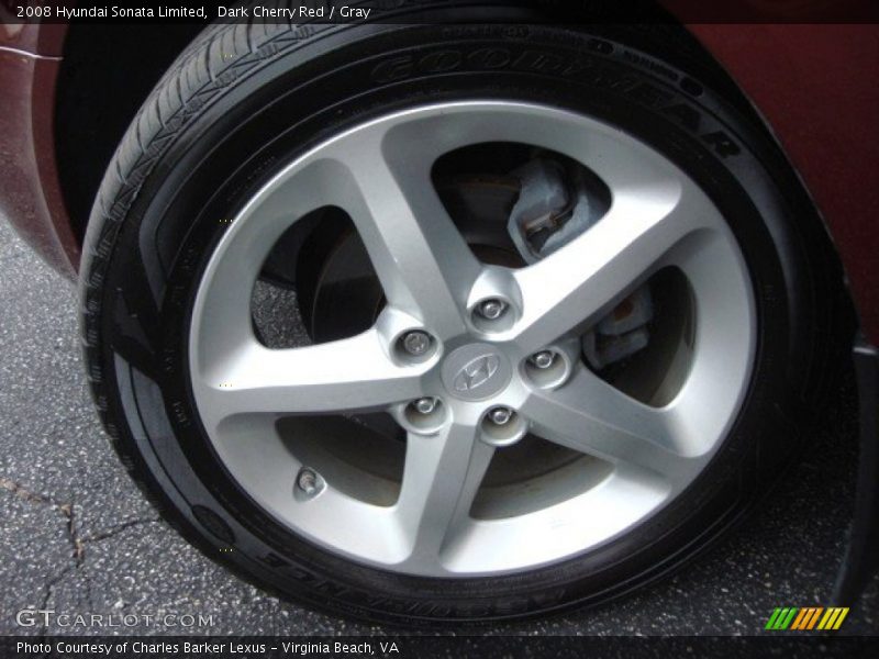 Dark Cherry Red / Gray 2008 Hyundai Sonata Limited