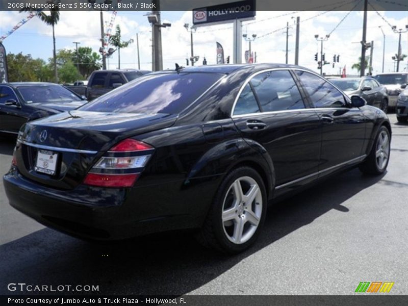 Black / Black 2008 Mercedes-Benz S 550 Sedan
