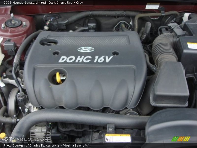 Dark Cherry Red / Gray 2008 Hyundai Sonata Limited
