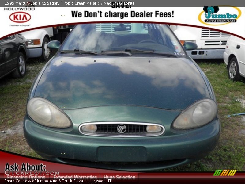 Tropic Green Metallic / Medium Graphite 1999 Mercury Sable GS Sedan
