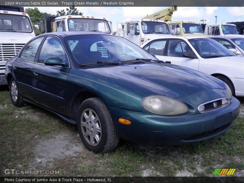 Tropic Green Metallic / Medium Graphite 1999 Mercury Sable GS Sedan