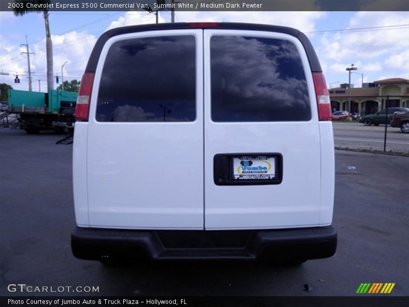Summit White / Medium Dark Pewter 2003 Chevrolet Express 3500 Commercial Van