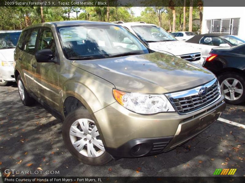 Topaz Gold Metallic / Black 2009 Subaru Forester 2.5 X
