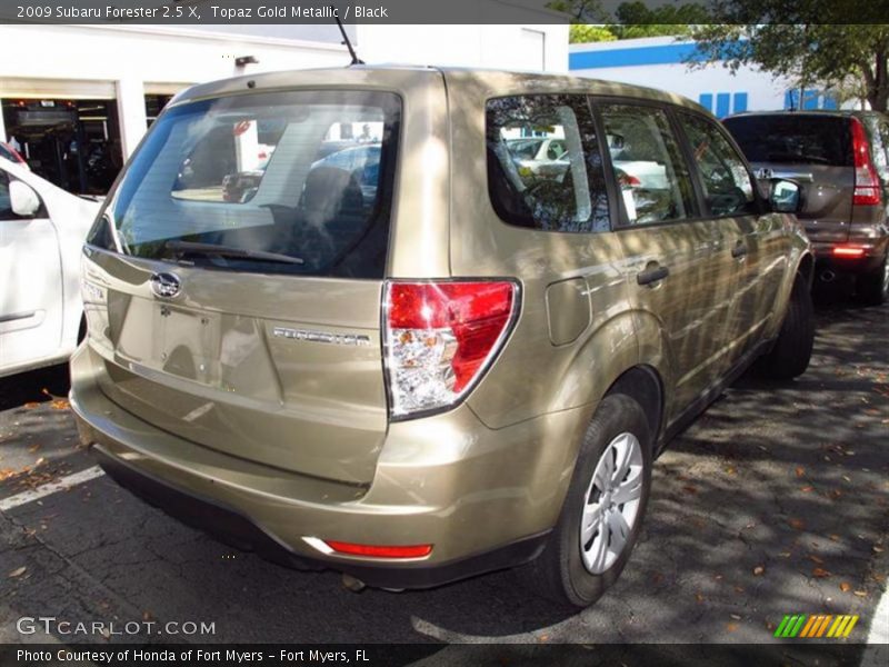 Topaz Gold Metallic / Black 2009 Subaru Forester 2.5 X