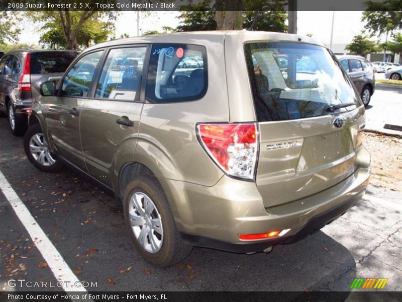 Topaz Gold Metallic / Black 2009 Subaru Forester 2.5 X